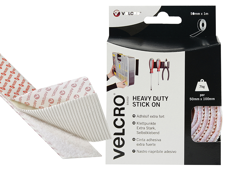 VEL60242 | VELCRO® Brand VELCRO® Brand Heavy-Duty Stick On Tape 50mm x ...