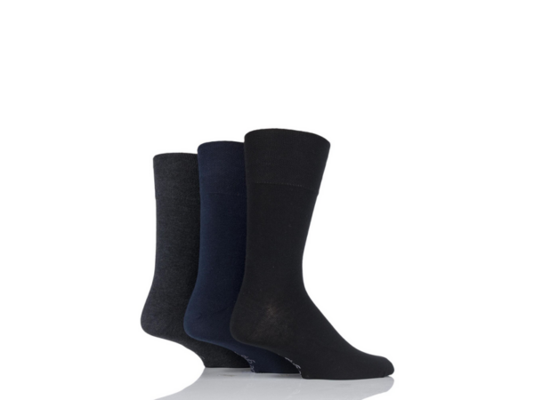 SOMRB96J3BLK | Gentle Grip Gentle Grip Plain Cotton Socks 12-14 Black 3 Pair