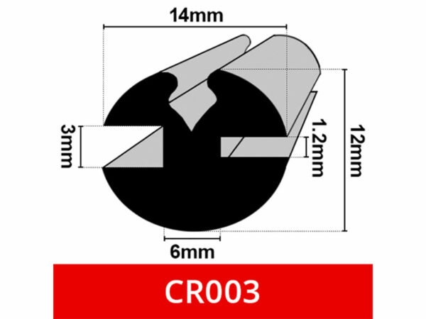 CR003 | 3 x 1.2mm Claytonrite glazing seal (Sold per metre)