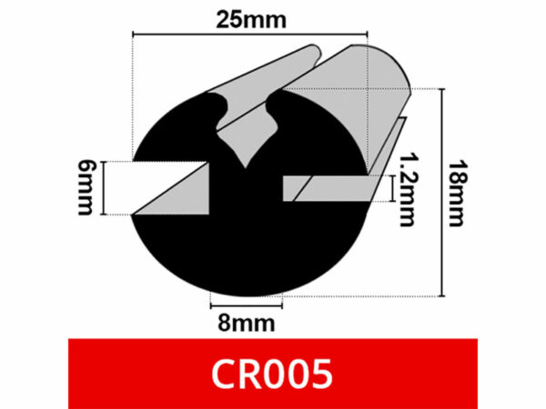 CR005 | 6 x 1.2mm Claytonrite glazing seal (Sold per metre)