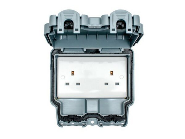 ELWP4040 | EUROLITE 2 Gang 13Amp Unswitched Socket Outlet Lockable IP66 ...