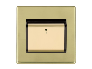 HAMILTON HARTLAND CFX HOTEL KEY CARD SWITCH WITH BLUE LED LOCATOR Polished Brass Black