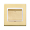 HAMILTON HARTLAND CFX HOTEL KEY CARD SWITCH WITH BLUE LED LOCATOR Polished Brass White