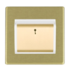 HAMILTON HARTLAND CFX HOTEL KEY CARD SWITCH WITH BLUE LED LOCATOR Satin Brass White