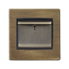 HAMILTON HARTLAND CFX HOTEL KEY CARD SWITCH WITH BLUE LED LOCATOR Antique Brass Black