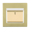 HAMILTON HARTLAND CFX HOTEL KEY CARD SWITCH WITH BLUE LED LOCATOR Polished Brass White